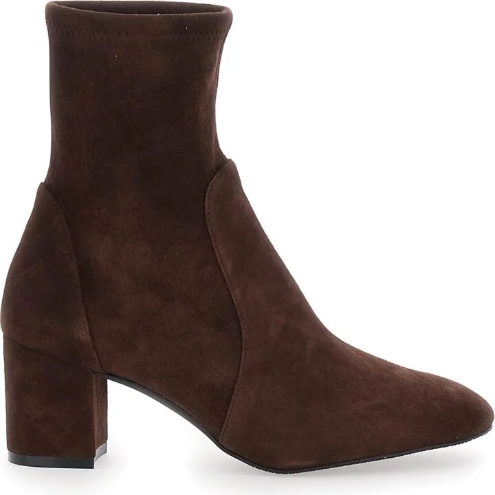 'yuliana' Brown Ankle Boots With Medium Block Heel In Ecoleather Woman