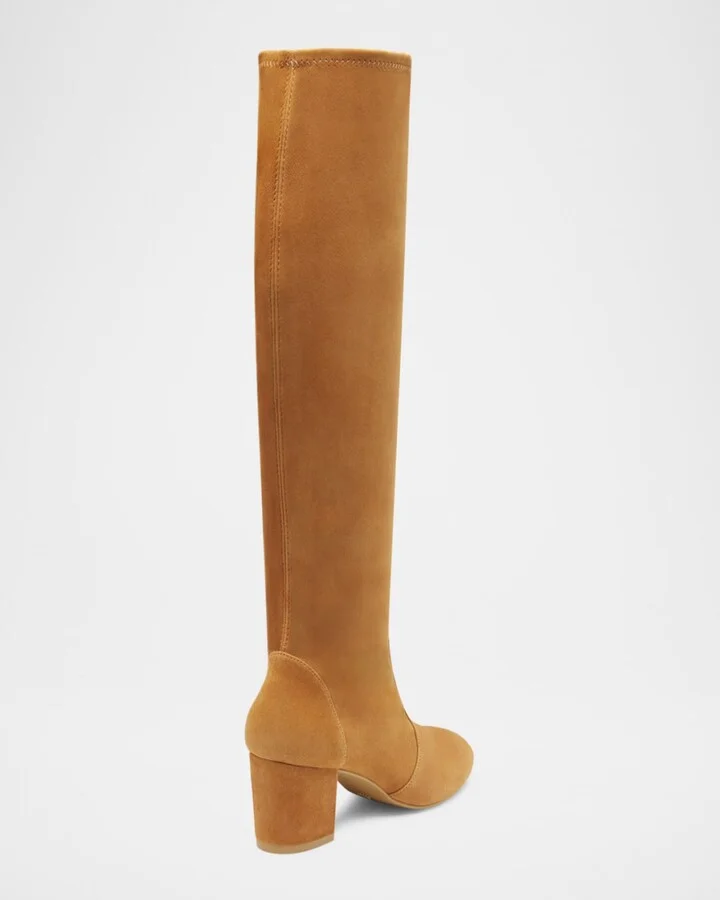 Yuliana Stretch Suede Knee Boots - Image 2