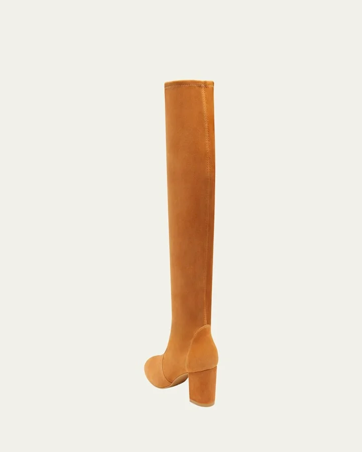 Yuliana Stretch Suede Knee Boots - Image 3