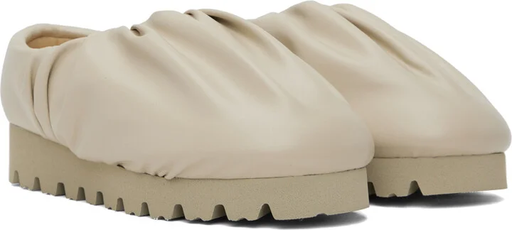 YUME YUME Beige Camp Low Slip-On Loafers - Image 4