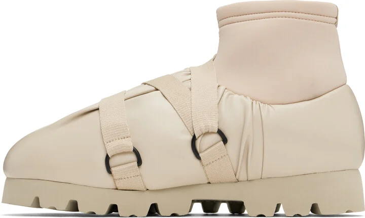 YUME YUME Beige Camp Mid Sneakers - Image 3
