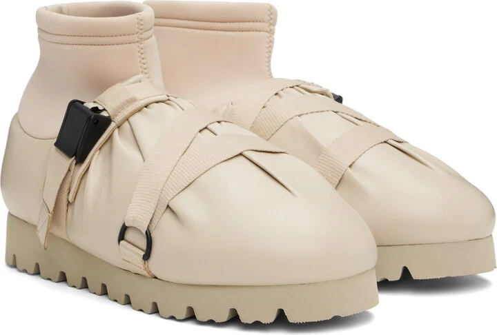 YUME YUME Beige Camp Mid Sneakers - Image 4