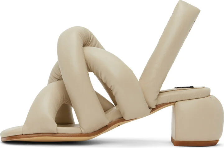 YUME YUME Beige Henrik Vibskov Edition Sausage Heeled Sandals - Image 3