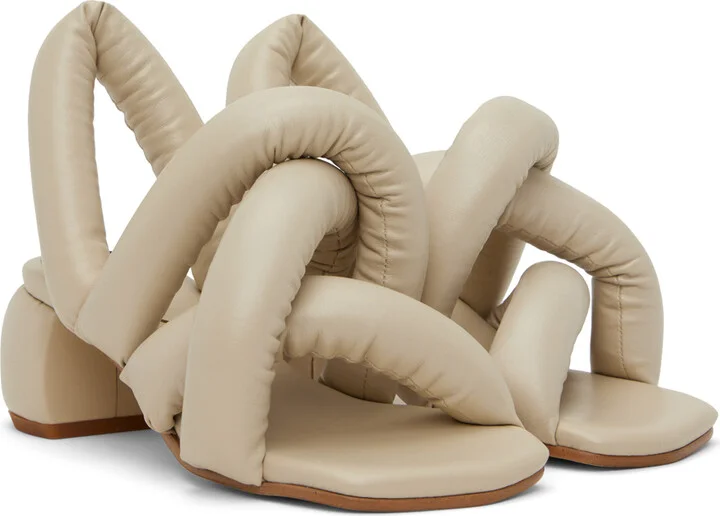 YUME YUME Beige Henrik Vibskov Edition Sausage Heeled Sandals - Image 4