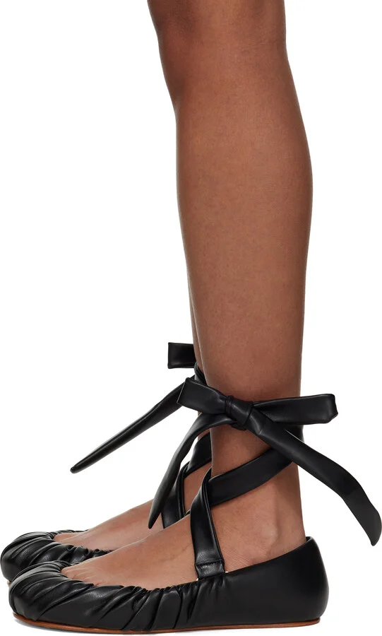 YUME YUME Black Padded Ballerina Flats - Image 3