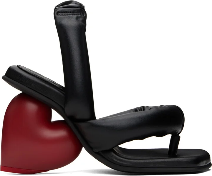 YUME YUME Black & Red Love Heeled Sandals