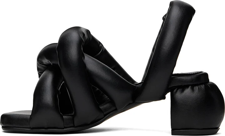 YUME YUME Black Sausage Heeled Sandals - Image 3