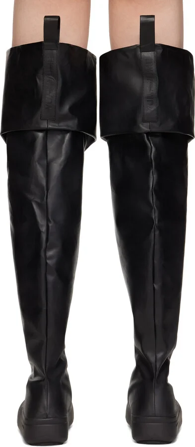 YUME YUME Black Thigh High Fisherman Boots - Image 2