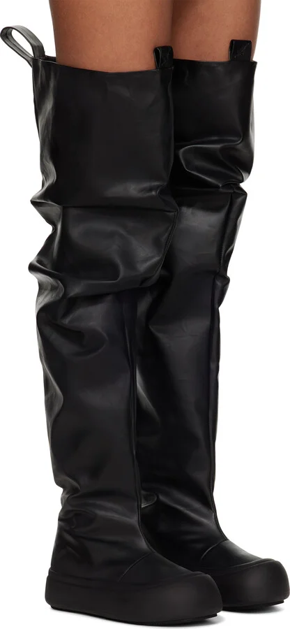 YUME YUME Black Thigh High Fisherman Tall Boots - Image 4