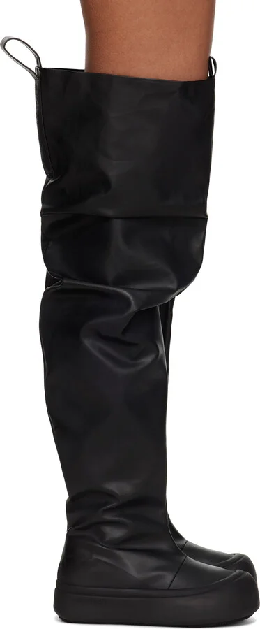 YUME YUME Black Thigh High Fisherman Tall Boots