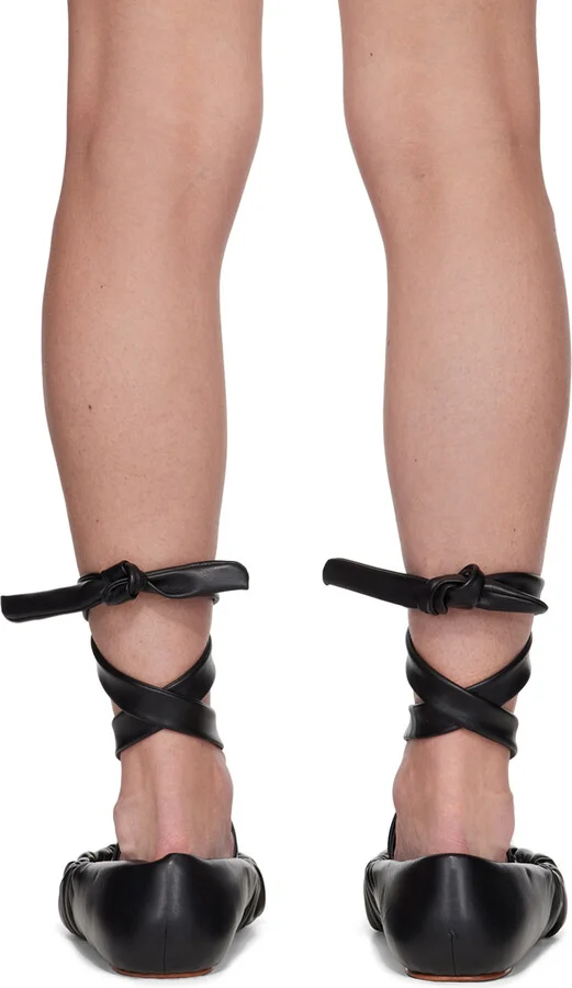 YUME YUME Black Vegan Leather Ballerina Flats - Image 2