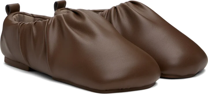 YUME YUME Brown Wrinkle Loafers - Image 4