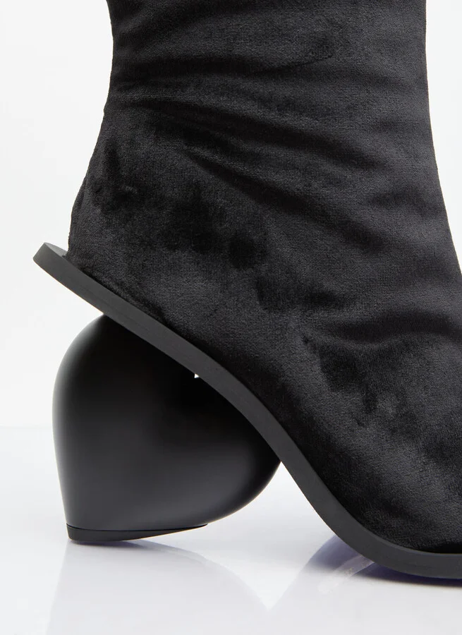 Yume Yume Love Velvet Boots - Woman Boots Black Eu - 37 - Image 2