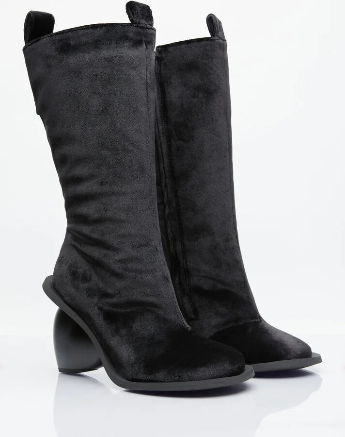 Yume Yume Love Velvet Boots - Woman Boots Black Eu - 37 - Image 3