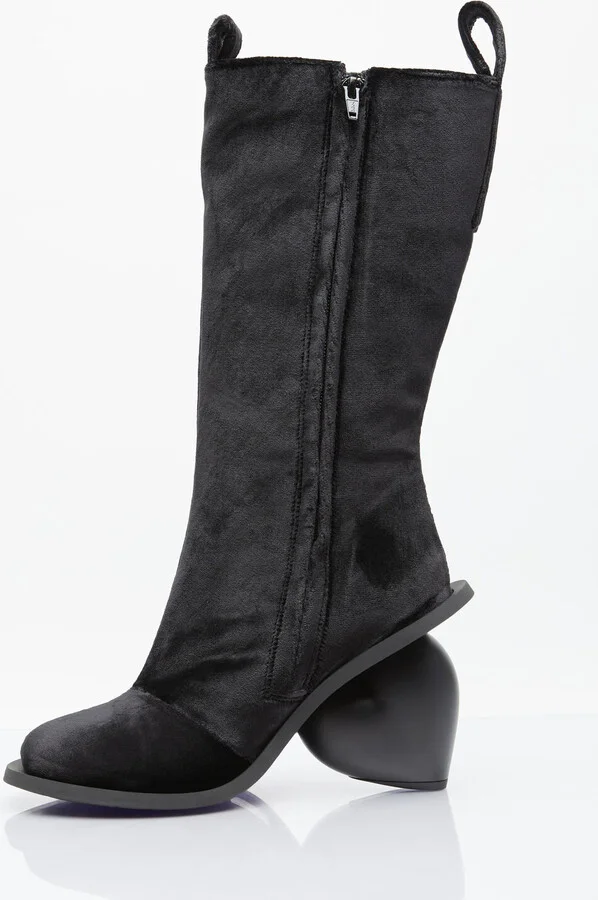 Yume Yume Love Velvet Boots - Woman Boots Black Eu - 37 - Image 4