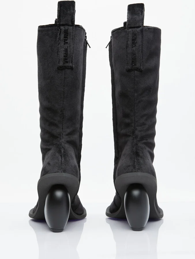 Yume Yume Love Velvet Boots - Woman Boots Black Eu - 37 - Image 5