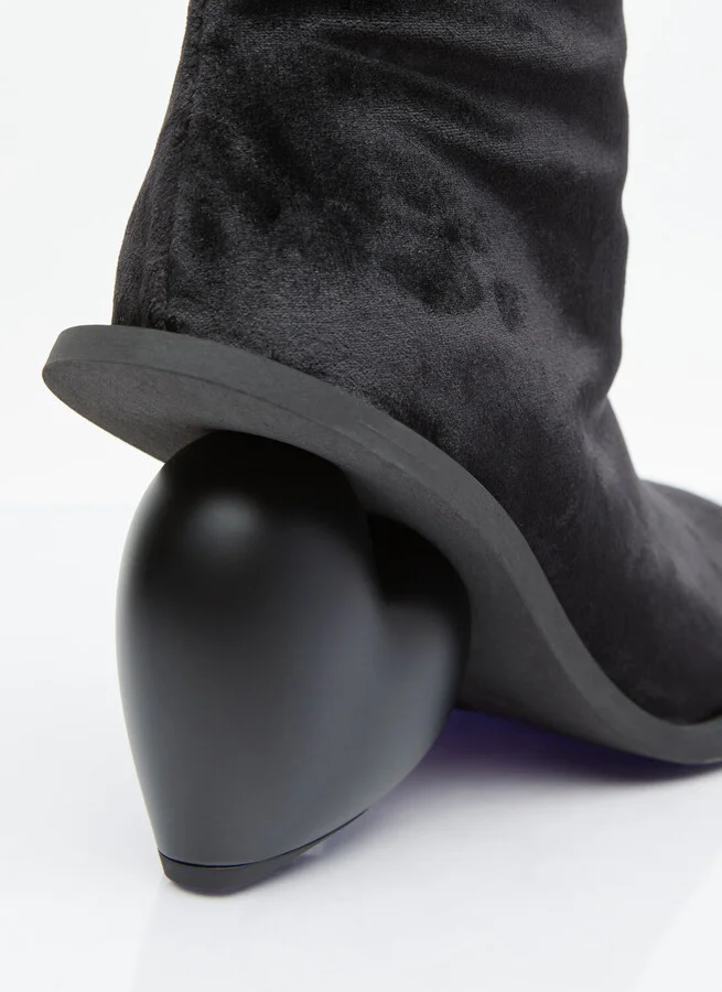 Yume Yume Love Velvet Boots - Woman Boots Black Eu - 37 - Image 7