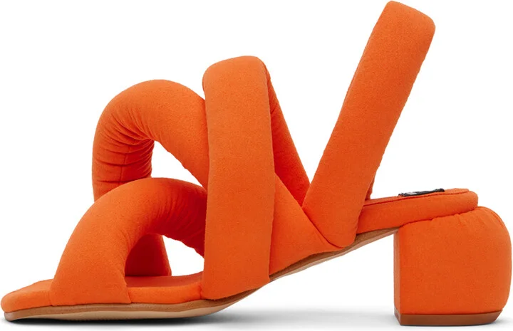 YUME YUME Orange Henrik Vibskov Edition Sausage Heeled Sandals - Image 3