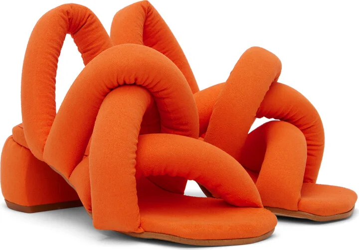 YUME YUME Orange Henrik Vibskov Edition Sausage Heeled Sandals - Image 4