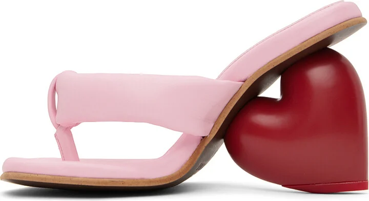 YUME YUME Pink & Red Love Mules - Image 3