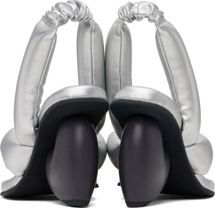 YUME YUME Silver & Black Love Heeled Sandals - Image 2