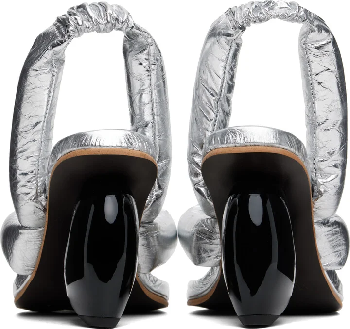 YUME YUME Silver Love Heeled Sandals - Image 2