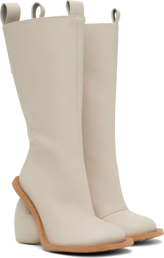 YUME YUME SSENSE Exclusive Beige Love Boots - Image 4