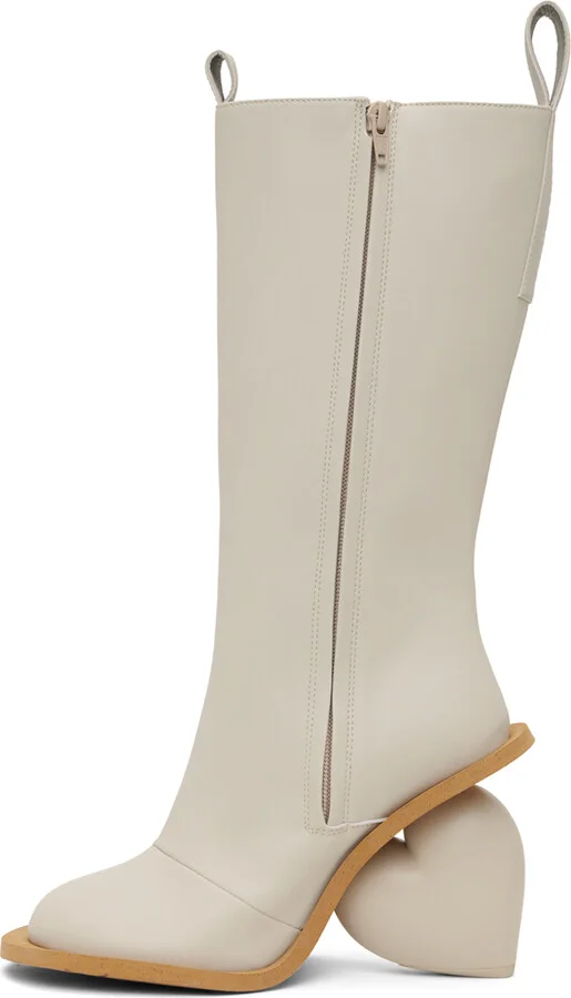 YUME YUME SSENSE Exclusive Off-White Love Boots - Image 3