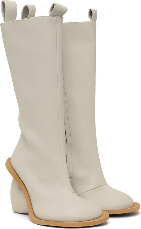 YUME YUME SSENSE Exclusive Off-White Love Boots - Image 4