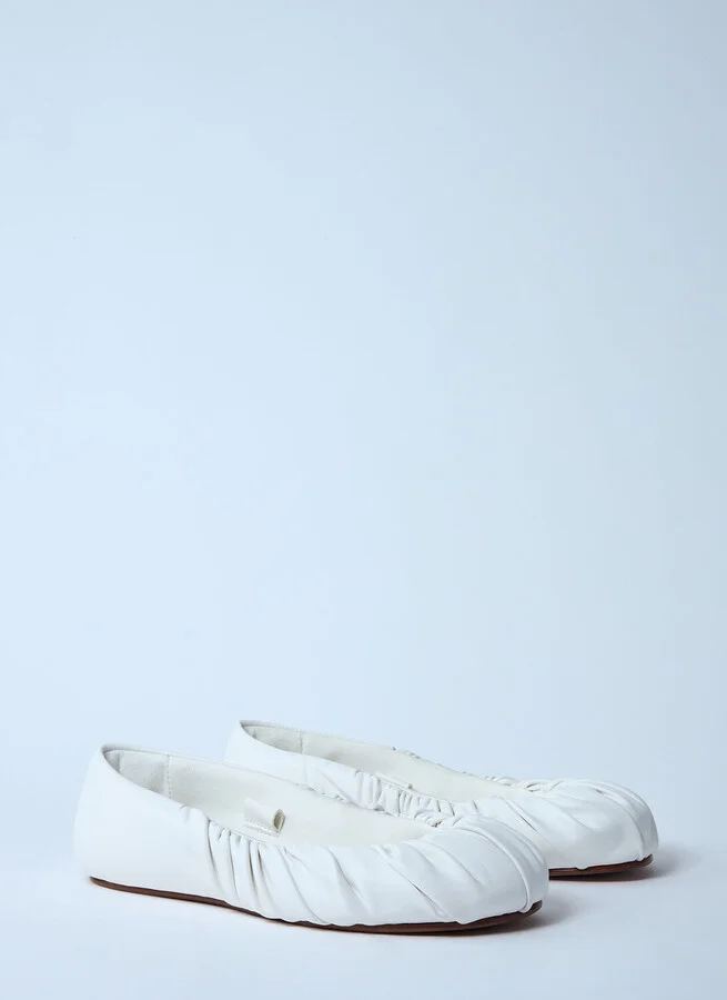 Yume Yume Tied Ballerina Flats - Woman Flats White Eu - 39 - Image 2