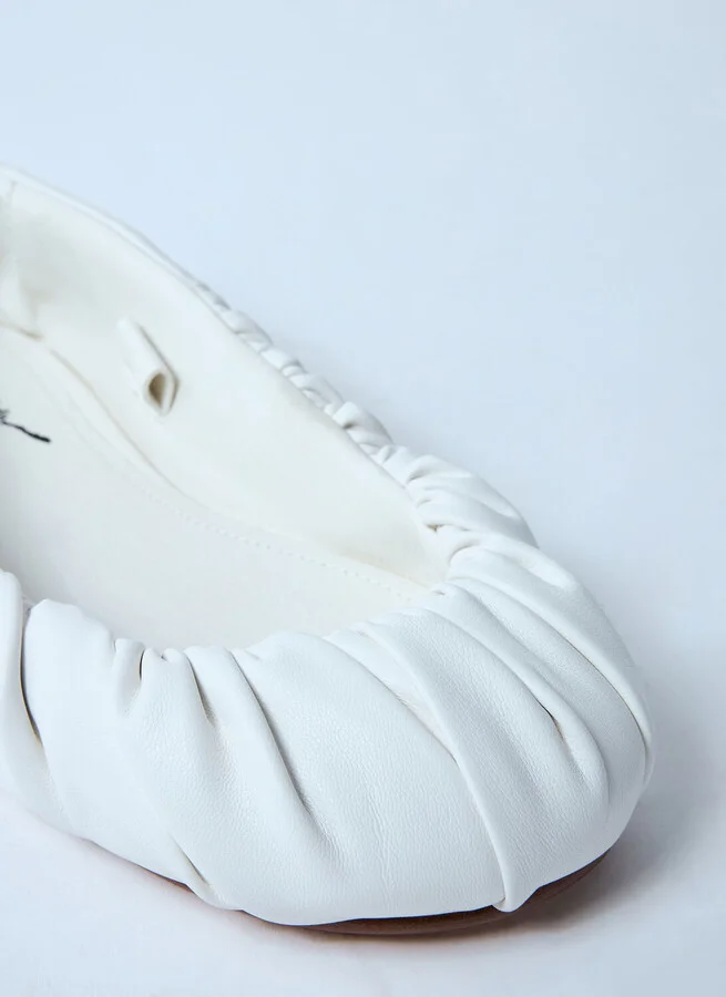 Yume Yume Tied Ballerina Flats - Woman Flats White Eu - 39 - Image 3