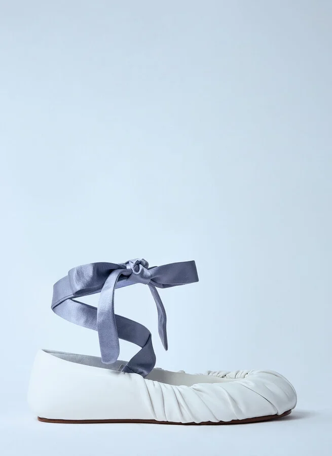 Yume Yume Tied Ballerina Flats - Woman Flats White Eu - 39