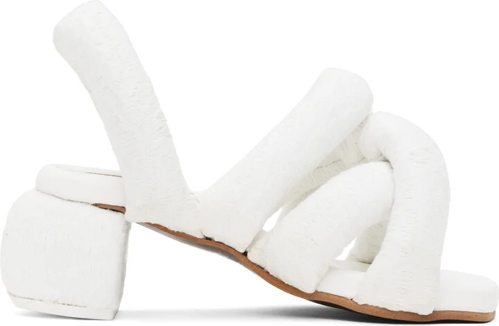 YUME YUME White Sausage Heeled Sandals