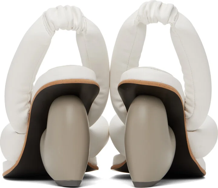 YUME YUME White & Taupe Love Heeled Sandals - Image 2