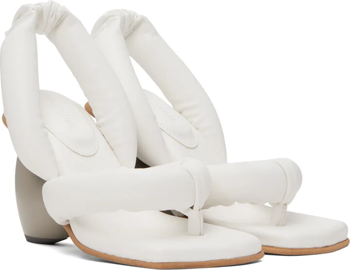 YUME YUME White & Taupe Love Heeled Sandals - Image 4