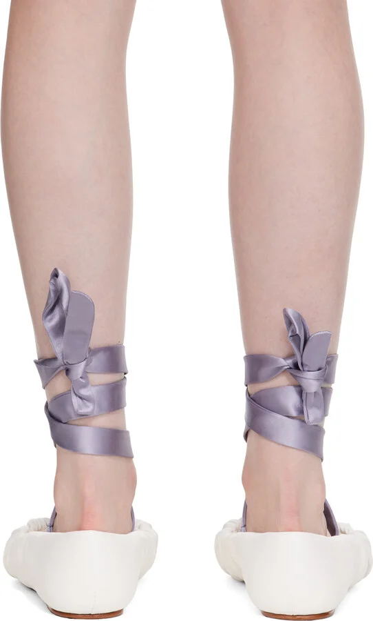 YUME YUME White Vegan Leather Ballerina Flats - Image 2