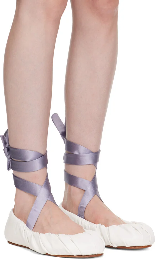 YUME YUME White Vegan Leather Ballerina Flats - Image 4