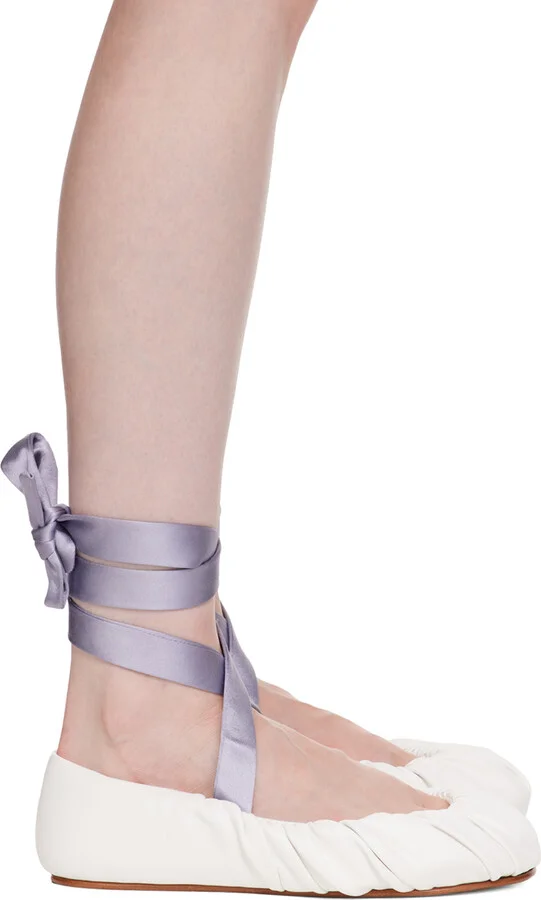YUME YUME White Vegan Leather Ballerina Flats