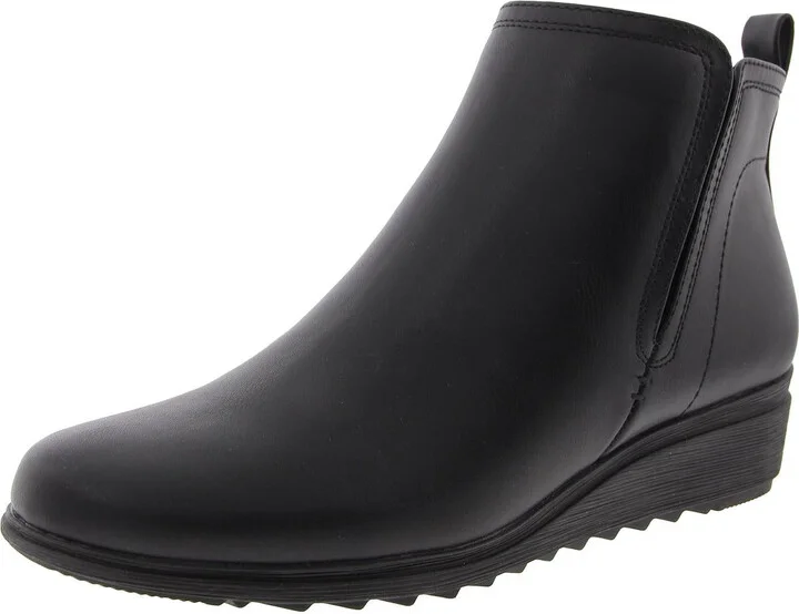 Yuna 3 Womens Zipper Faux Leather Booties