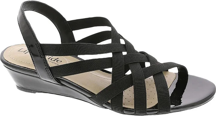 Yung Womens Patent Slingback Sandals