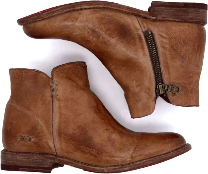 Yursia Boots In Tan Rustic
