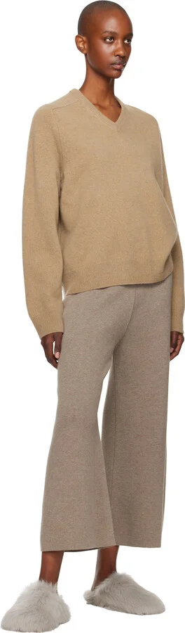 Yves Salomon Gray Toscana Lambskin Slippers - Image 5