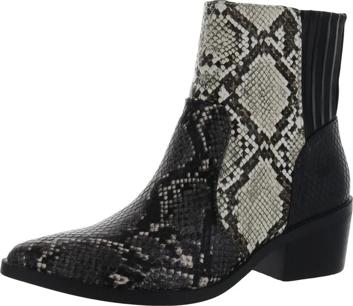 Zada Womens Strech Block Heel Ankle Boots