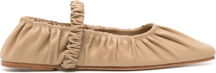 Zadie leather ballerina shoes