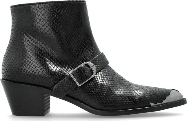 Zadig & Voltaire Tylow Wild Mirror Embossed Cowboy Boots