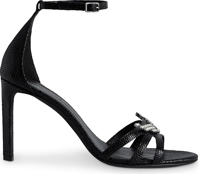 Zadig & Voltaire Women's Amee Wing Embossed Ankle Strap High Heel Sandals