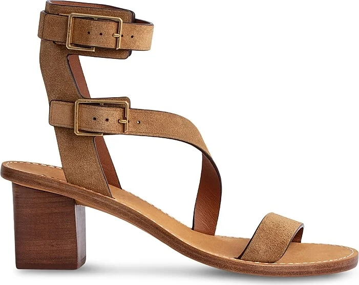 Zadig & Voltaire Women's Cecilia Double Buckle Block Heel Sandals