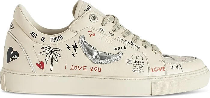 Zadig & Voltaire Women's Fly On Love Tag Sneakers