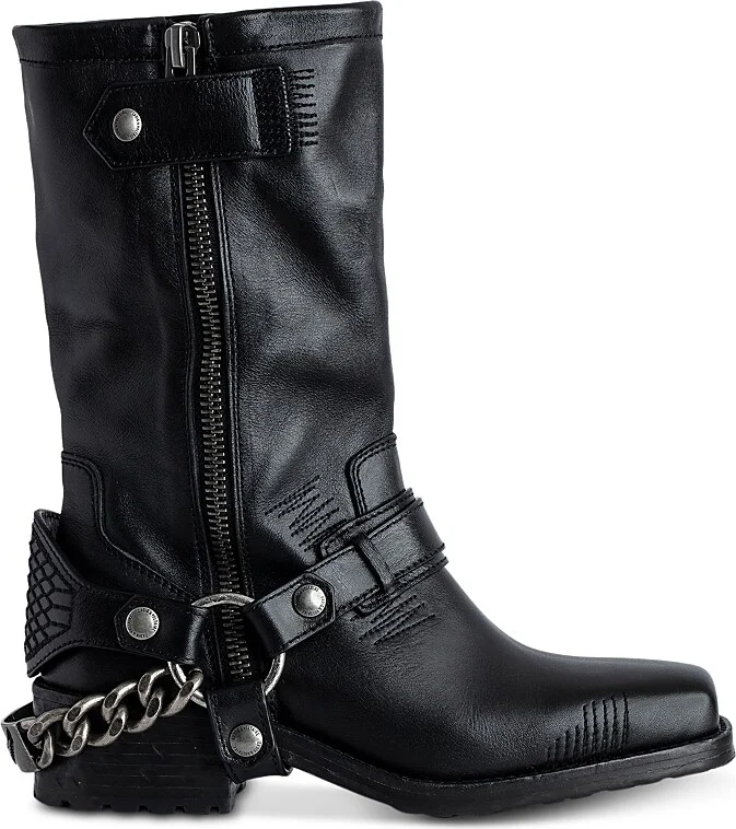 Zadig & Voltaire Women's Igata Harness Hardware Moto Boots