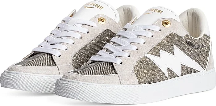 Zadig & Voltaire Women's Sparkle Lace Up Low Top Sneakers